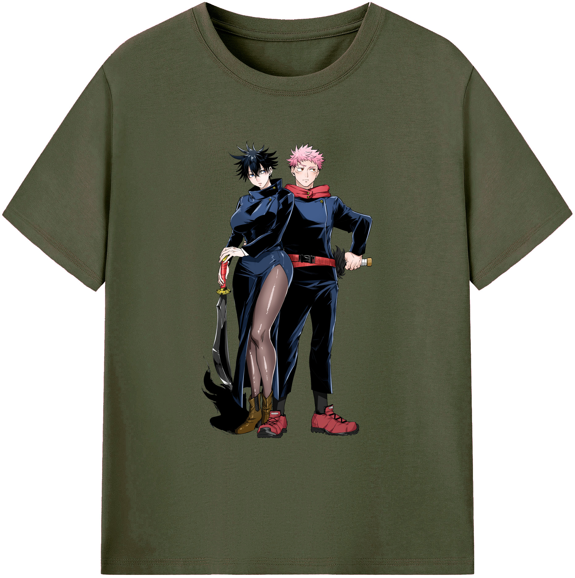 （画像用） 呪術廻戦 Jujutsu Kaisen 綿100％ メンズ半袖Tシャツ｜肌触りやわらか＆通気性